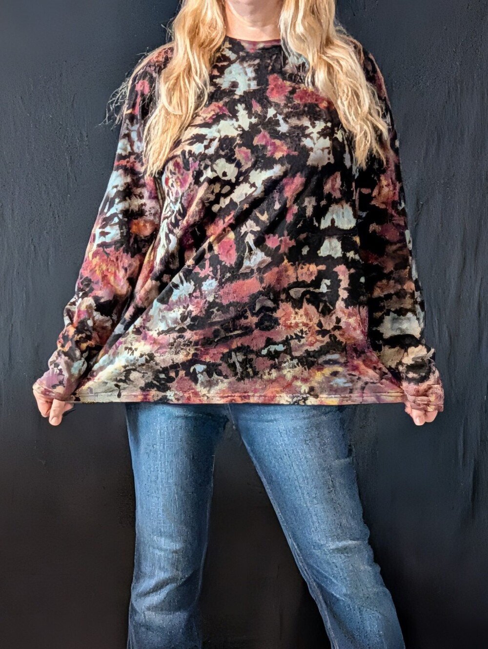 New Reverse Tiedye Unisex Long Sleeve Shirt
